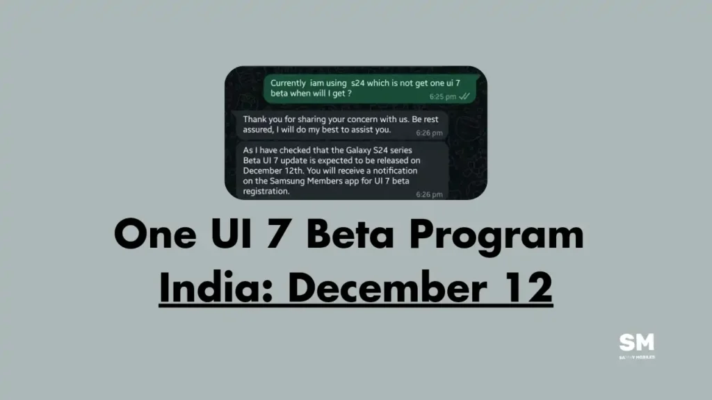 One UI 7 Beta release India