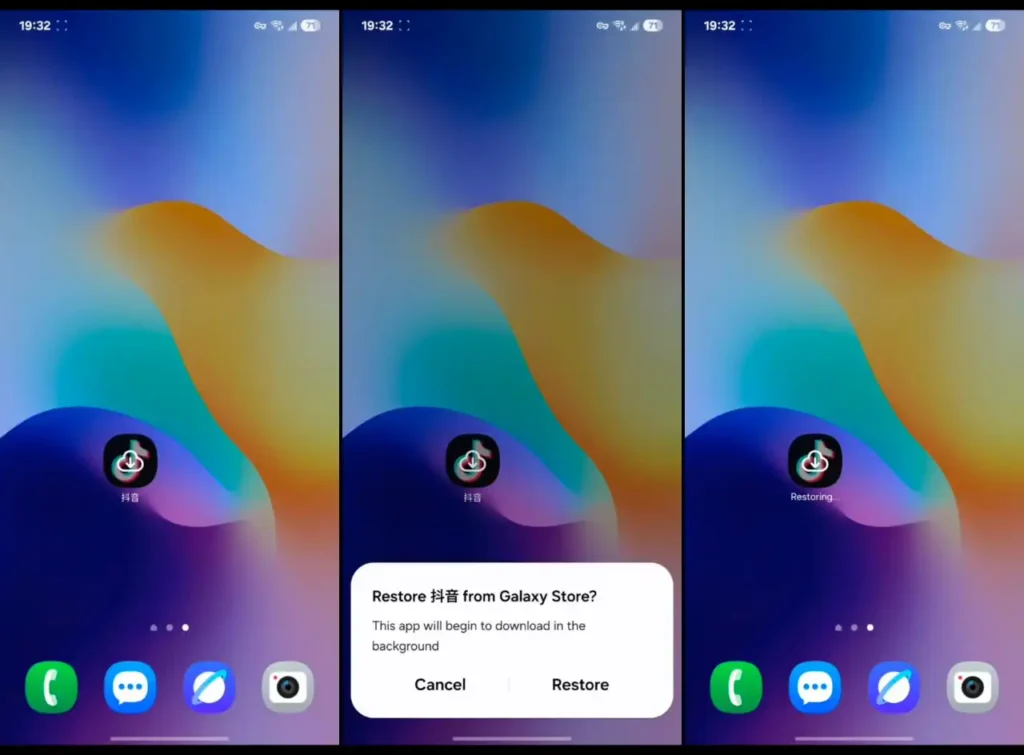 One UI 7 Restoring Archived Apps