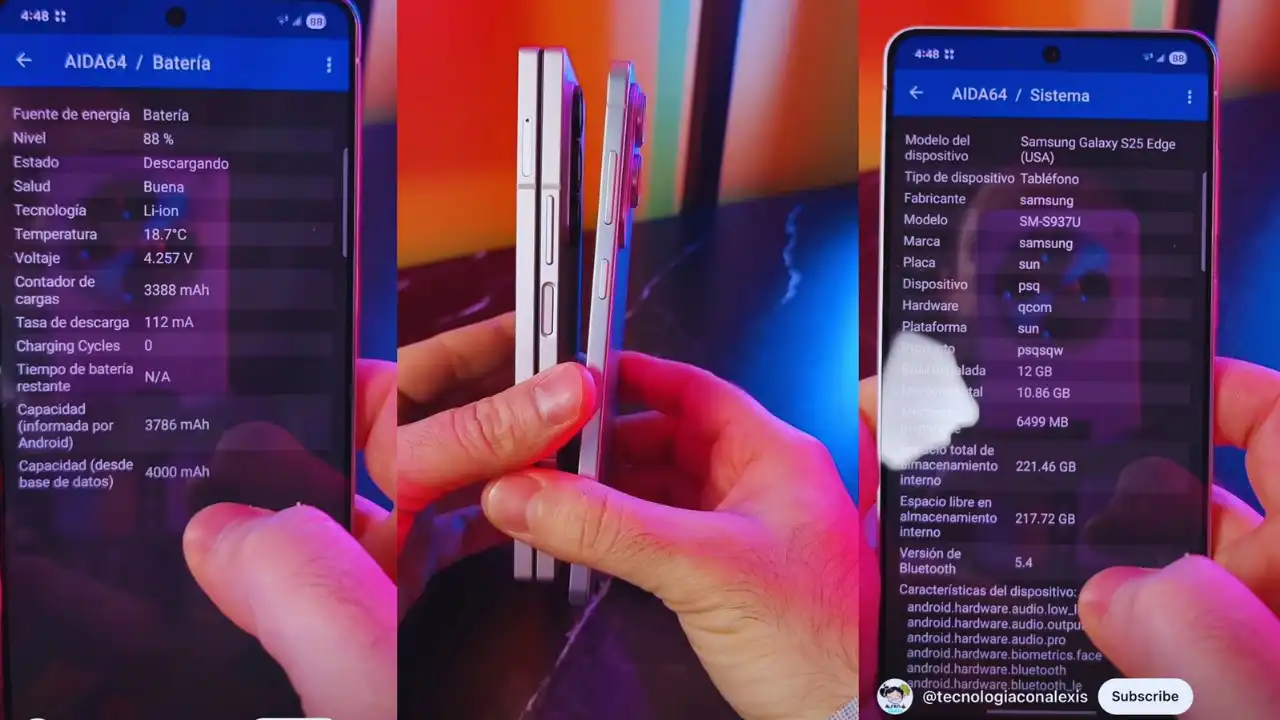 Galaxy S25 Edge video