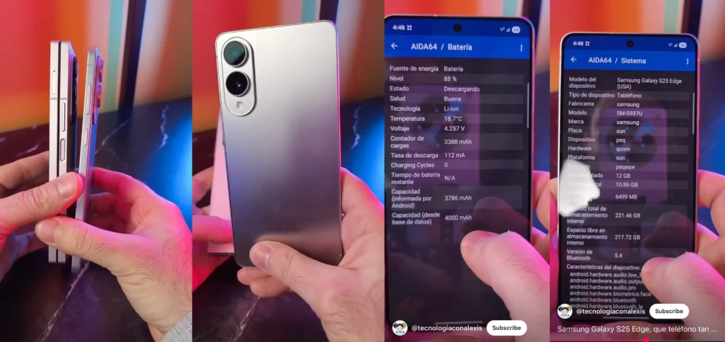 Galaxy S25 Edge video